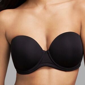 WACOAL Black‎ Strapless 854119 Red Carpet Underwire  Bra size 36DD NWT
